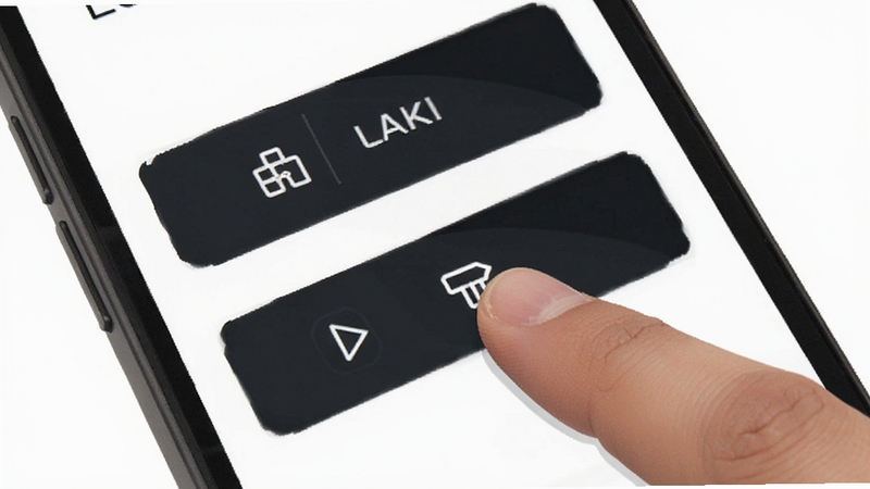 LAKI Ӧ�ý�����д��չʾ���İ�ť���ֺ�ͼ����ƣ�����������ָ���ڵ�����ܰ�ť������Ϊ����ɫ������ɾ�����