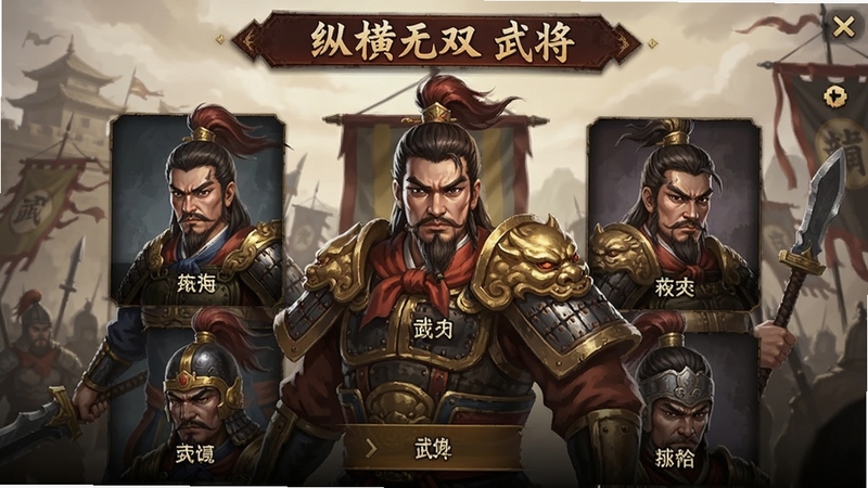 纵横无双 武将角色收集界面