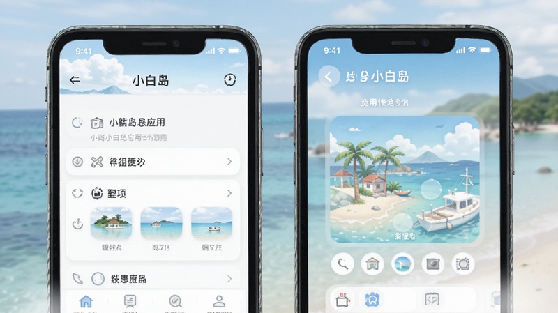 小白岛应用主界面简洁布局展示图