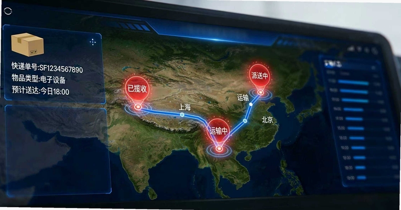 快递包裹查询收寄物流跟踪界面