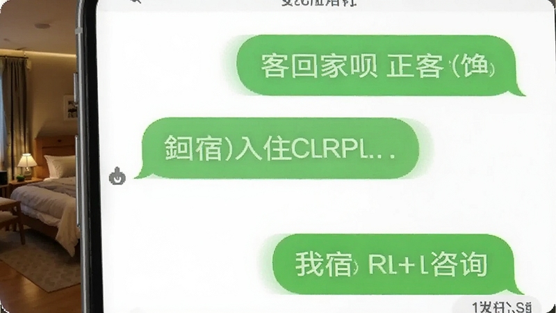 回家呗 客户沟通聊天界面 手机对话框 友好交流场景 民宿入住咨询 清新绿色气泡设计