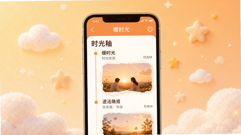 ůʱ��Ӧ��������չʾ����������Ϊһ�������ֻ�����Ļ��ʾůʱ��App��ʱ����ҳ�棬����Ϊ��ܰ��ǳ��ɫ���䣬��Χ��׺��͵��ƶ�������Ԫ�أ�������������ů