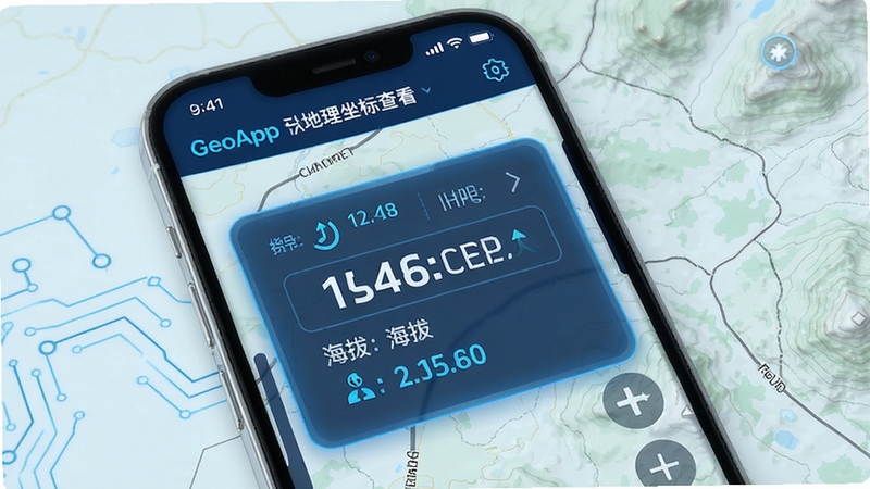 GeoApp��������ʵʱ�鿴���棬�ֻ���Ļ��ʾ��γ���뺣��������壬����Ϊ������ͼ���Ƽ�����ɫ��������UIչʾ