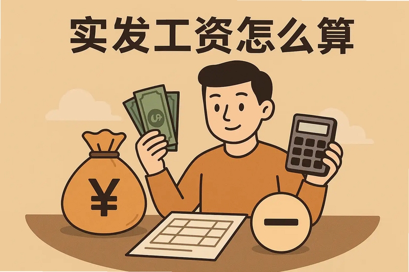 工资记账应发实发区别示意图