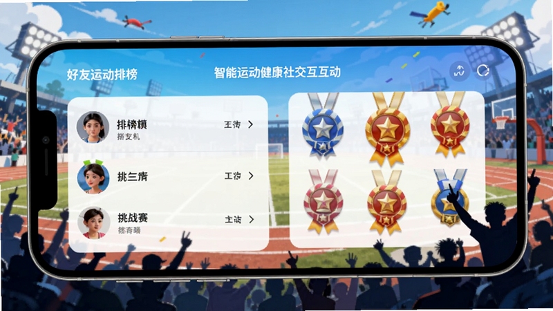 �ǻ��˶������罻����ҳ�棬�ֻ���Ļչʾ�����˶����а�����ս��ѫ��ǽ������Ϊ�����˶����뻶����Ⱥ��Ӱ��ɫ�ʻ��ö��У�����Booguģ������