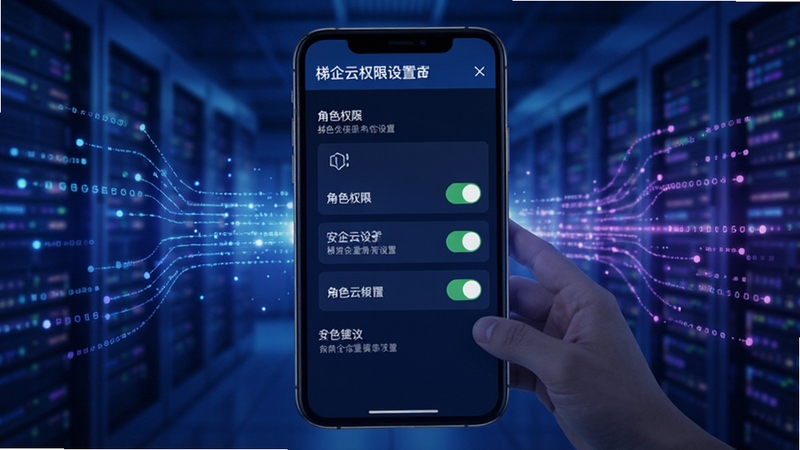 ������Ȩ�����ý��棬�ֻ���Ļ��ʾ��ɫȨ�޿��أ�����Ϊ�Ƽ���������������ɫ������ȫ��Χ
