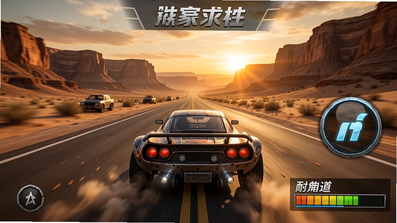 ���޷ɳ�������Ϸ�����棬����������һ����װ������ɳĮ��·�ϸ�����ʻ��������Ϧ���µĻ���Ͽ�ȣ������Ҳ���ʾ�������ٰ�ť�ͳ����;ö�����������дʵƫӲ�ʣ�����Booguģ������