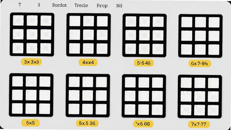 �����ѵ��Pro���񷽸�ѡ����棬����չʾ3x3��4x4��5x5��6x6��7x7��������ͼ���У�����Ϊ����ɫ���ֻ�����������ʾ�Ѷȱ�ǩ������ִ���Լ