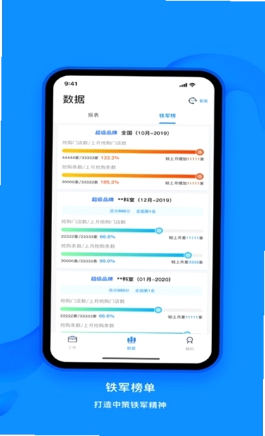 中策业务通 手机端操作界面