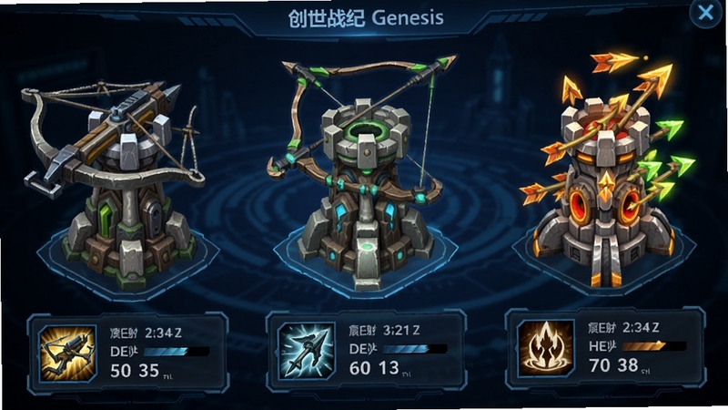 ����ս�� Genesis ������������֧ѡ����棬����չʾ����������ļ���������̬�����Ϊ�������ڣ��м�Ϊ��͸�������Ҳ�Ϊ���Ѽ��꣬ÿ�����·��м���ͼ����������ֵ��壬����Ϊ����ɫ�Ƽ��н��棬����Booguģ������