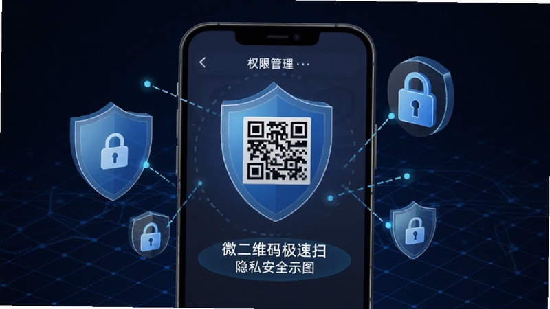 ΢��ά�뼫��ɨ��˽��ȫʾ��ͼ������Ϊ�ֻ���Ļ��ʾȨ�޹������棬����ͼ�������η��Ż��ƣ�����Ϊ����ɫ�Ƽ�����ͻ��΢��ά�뼫��ɨ����ʶ������˽��������
