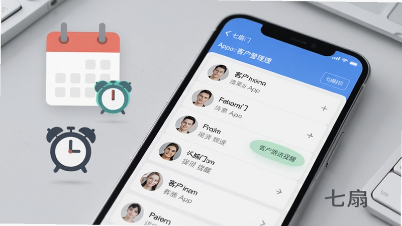 ������App�ͻ�����������д������չʾ�ֻ���Ļ�Ͽͻ��б���������ѹ��ܣ���Ļ��������������ͼ����Ϊ����Ԫ�أ�����Ϊǳ��ɫ�칫���棬������ɾ����䣬ͻ�������ڿͻ���ϵά�������ʵ���ԣ���������Ȼ��������������