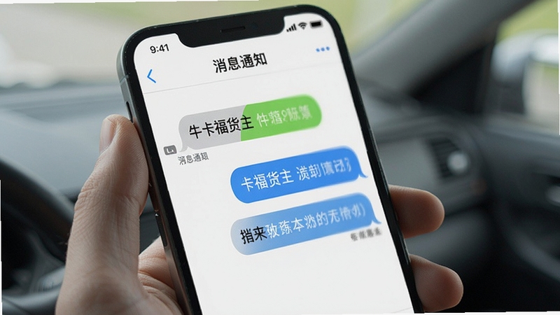 牛卡福货主 消息通知 手机 聊天 界面 物流