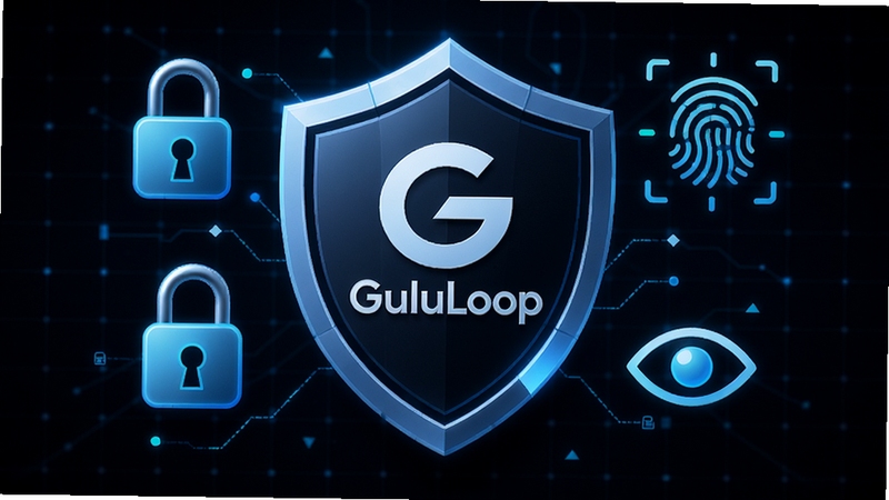 ����GuluLoop��˽��ȫ�ػ��Ķ������������ͼ�Σ�����������GuluLoop��־����Χ���������ݼ�������ָ��ʶ��ͼ����۾����ţ�����Ϊ�Ƽ���ʮ�����ɫ���񣬴��ݰ�ȫ�ɿ����Ӿ�����