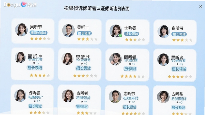 �ɹ�������������֤�������б�ҳ�棬����չʾ���������ͷ��Ƭ��ÿ�ſ�Ƭ�����ǳơ��ó������ǩ���Ǽ����֣�����Ϊ����ɫ���䣬���岼��������ͻ��רҵ�����θУ�����Booguģ�����ɡ�