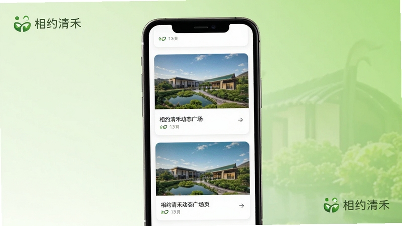 ��Լ��̶�̬�㳡ҳ��չʾͼ������չʾ�ֻ���Ļ���ٲ���ʽ��ͼ�Ŀ�Ƭ����Ƭ�ڰ����羰���������֣���������Ϊǳ��ɫ���䣬���������Լ���Logo��ʶ���ʺ�Booguģ������
