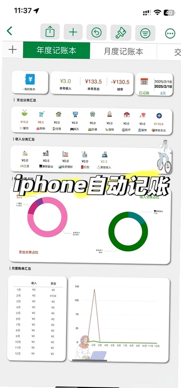 财鸽记账APP简洁主界面展示,突出智能记账功能与清晰的数据图表