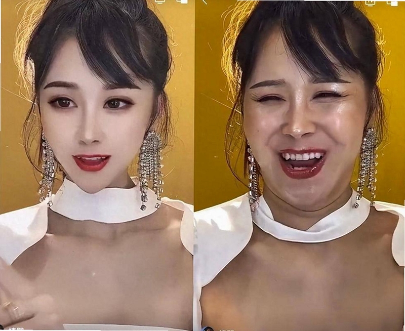 乐嗨秀场美颜功能对比图
