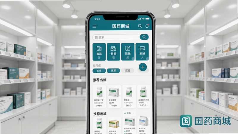 ���������ǹ�ҩ�̳�APP����ҳ���棬����ɫ���԰�ɫ�͹�ҩ��Ϊ������������չʾҩƷ���ർ������������Ƽ�ҩƷ�б�����������Ϊǳ��ɫ���ִ�ҩ��������ҩ��������ڷ��Ÿ���ҩƷ�У���͵Ķ���Ӫ���רҵ���ɾ����Ӿ�Ч�����������½��й�ҩ�̳ǵ�Ʒ�Ʊ�ʶ���������ࡢ������������Booguģ�����ɡ�