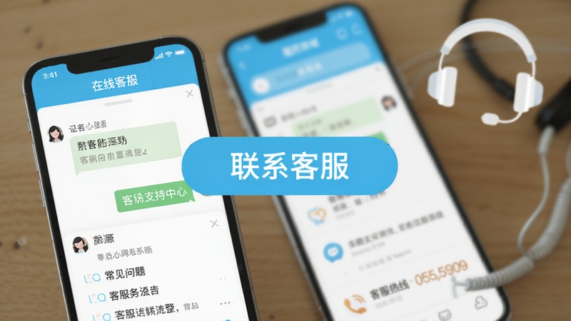 ����չʾ��ҩ�̳�APP�Ŀͷ�����ҳ�棬�����԰�ɫ��ǳ��ɫΪ������ʾ���߿ͷ��Ի����ڡ����������б��Ϳͷ����ߺ��롣�������黯���ֻ���Ļ�Ͷ���ͼ�꣬����������һ����Ŀ�ġ���ϵ�ͷ�����ť���������Ѻá�רҵ��ͻ������֧�ֵĿɴ��ԡ�