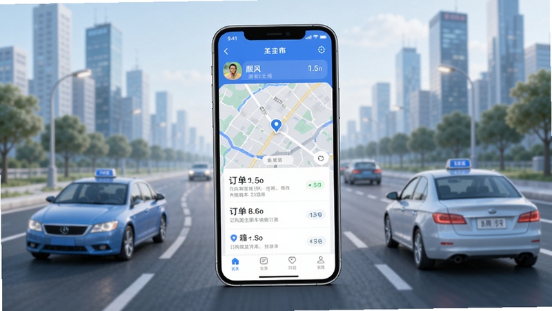 ˳�糵���� �����������빦��ȫòչʾͼ����������Ϊ�ֻ���Ļ����App��ҳ��ͼ�붩���б�����������Ϊ���е�·��˳�糵Ԫ�أ����������ִ���ͻ��˳�糵���򳵺��Ĺ���