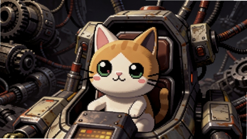 һ��չ��Gato Roboto��Ϸ��ѧ������ͼ������������һֻ�ɰ���è�����ڻ��׼�ʻ���ڣ������Ǵ��۸��ӵĻ�е���棬���ؿ��������ԣ���񸴹ţ���Ӱ�Ա�ǿ�ң�������ֳ�һ�����ض����˵Ŀƻ÷�Χ