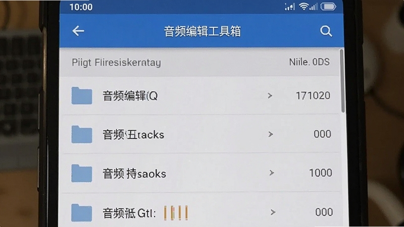 音频编辑工具箱 格式转换功能界面 文件列表 手机应用截图