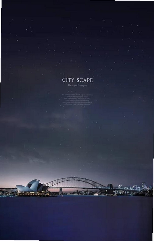 City Island 5 night mode city skyline, text highlights dynamic lighting and urban design features