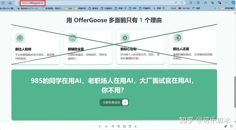 鹅来面 OfferGoose AI求职助手界面截图