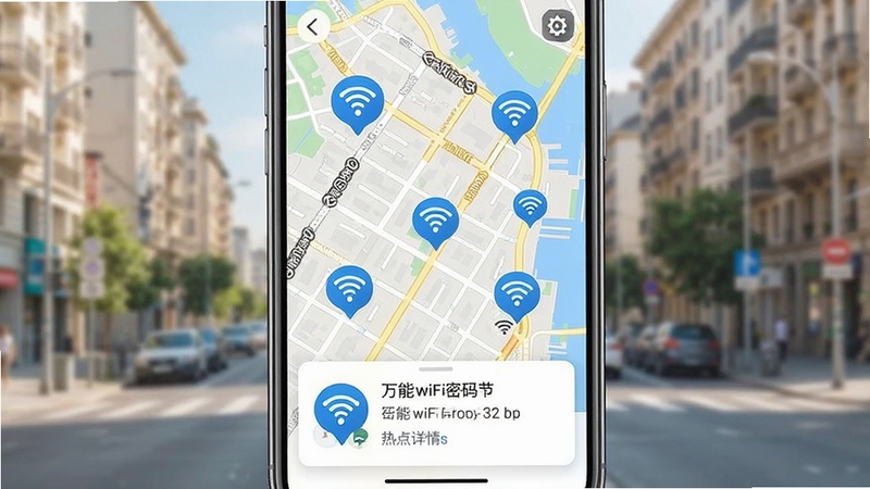 ����wifi�����ȵ��ͼ�����ͼ���ֻ���Ļ��ʾ���н�����ͼ�������ɫWiFiͼ���ע�ڲ�ͬλ�ã��ײ������ȵ����鿨Ƭ������Ϊ������н־����������ֱ��