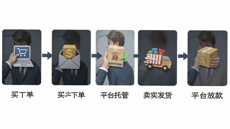 ָ����߽���ƽ̨������������ʾ��ͼ������������ͼ��ʽչʾ����µ���ƽ̨�йܡ����ҷ��������ȷ�ϡ�ƽ̨�ſ�Ȳ��裬����Ϊ��ɫ�����������