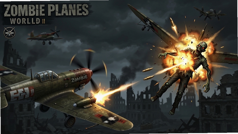 Zombie Planes - World War Battle ��Ϸ�ж�սս�������ӵ����н�ʬ���е�λ����д���棬�ӵ��켣��������ʬ�����еı�ը���Ч��������Ϊ��������Ͽգ���ɫ������̬��ǿ