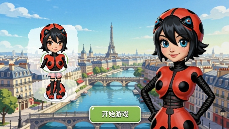 ư����Ů��Ϸ�������ͼ��չʾ��ɫѡ��Ϳ�ʼ��Ϸ��ť�������ǰ�����з�⣬������������ư����Ů�ƶ��˽���