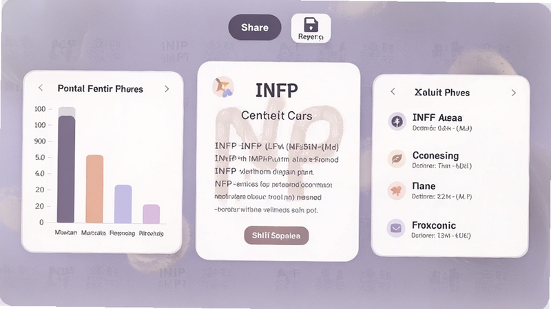 MBTI�Ը���Խ������ҳ����д����������ΪINFP���˸����ϸ�����Ƭ�������ʾ��֪����������״ͼ���Ҳ�Ϊְҵ�����б�������Ϊ����ɫĥɰ�ʸУ������з�����ť�ͱ��汨��ͼ�꣬��������ů����
