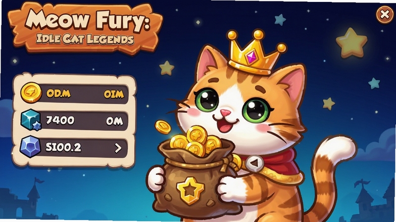 Meow Fury: Idle Cat Legends �������������棬һֻ�����ڵ�è�����Ž�Ҵ���������ҹ�������ǣ�������ʾ����뾭����ֵ�����ͨ�ɰ�