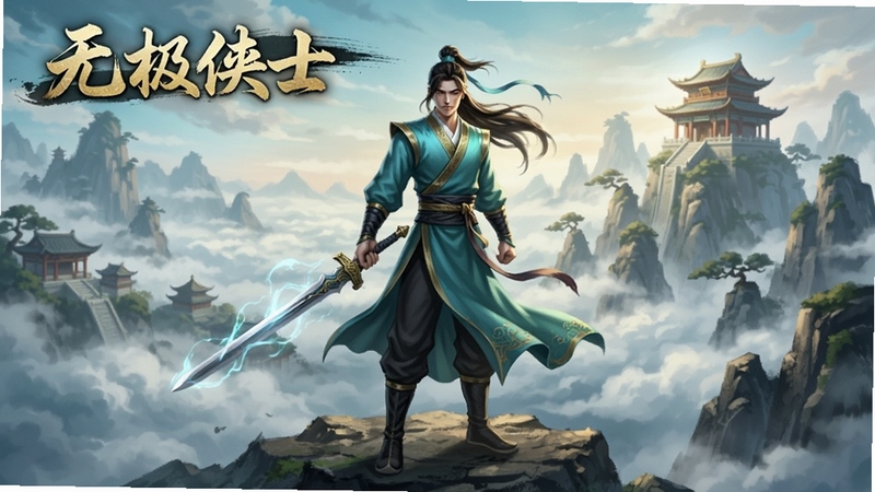 �������÷�����Ϸ�����棬��������һλ���������������ֳֳ���������ɽ�ۣ��������ƺ���ӿ��Զ������ɽ¥������ɫ�����������ɫΪ������Ӱ��ͣ�ϸ�ھ��£�������������ֻ���Ļ��ͻ���޼���ʿ����Ϸ��Χ