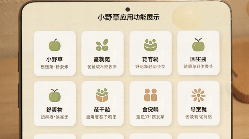 СҰ��Ӧ�ù���չʾҳ�棬������ܿ�Ƭ�������У�ÿ����Ƭ����Сͼ���˵�����֣�����Ϊ���ǳɫ��������ʵ����ܰ