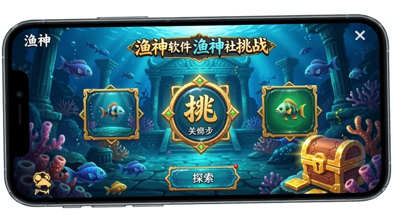 ����������������ս���棬����չʾ�ֻ���Ļ������APP�Ĺؿ�ѡ��ҳ�棬����Ϊ���ص�ˮ�¹����������Ⱥ�ζ��ͷ��ⱦ�䣬ͻ����ս��̽����Χ