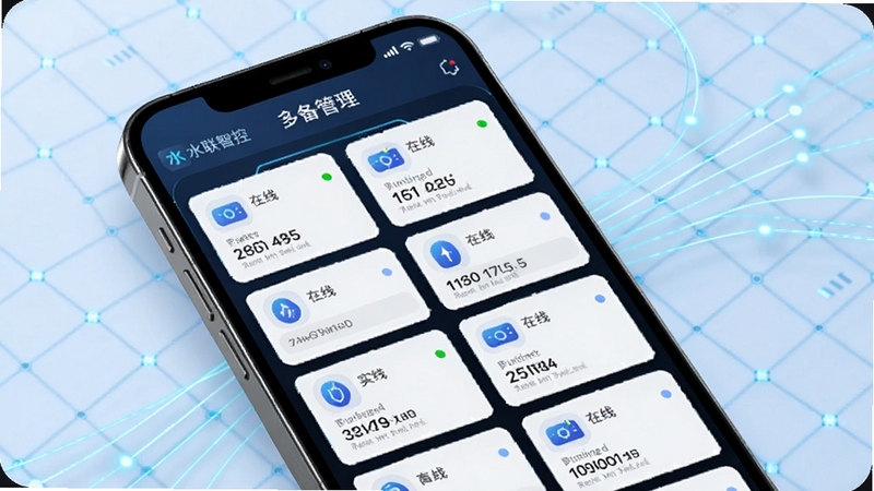 ˮ���ǿض��豸�������棬����չʾһ���ֻ���Ļ����Ļ���������ж���豸��Ƭ��ÿ����Ƭ�����豸ͼ�ꡢ����״ָ̬ʾ�ƺ�ʵʱ����ժҪ������Ϊ����ɫ�Ƽ����񣬵�׺����������ͻ��ͳһ�����������Booguģ������
