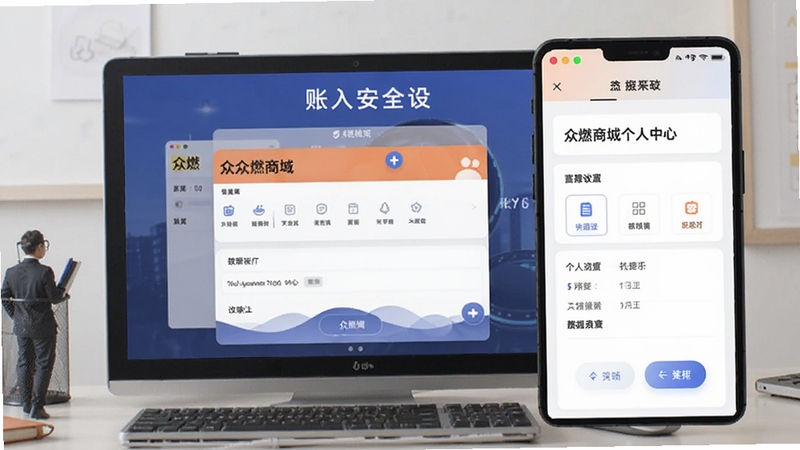 众燃商城个人中心账户安全设置界面图